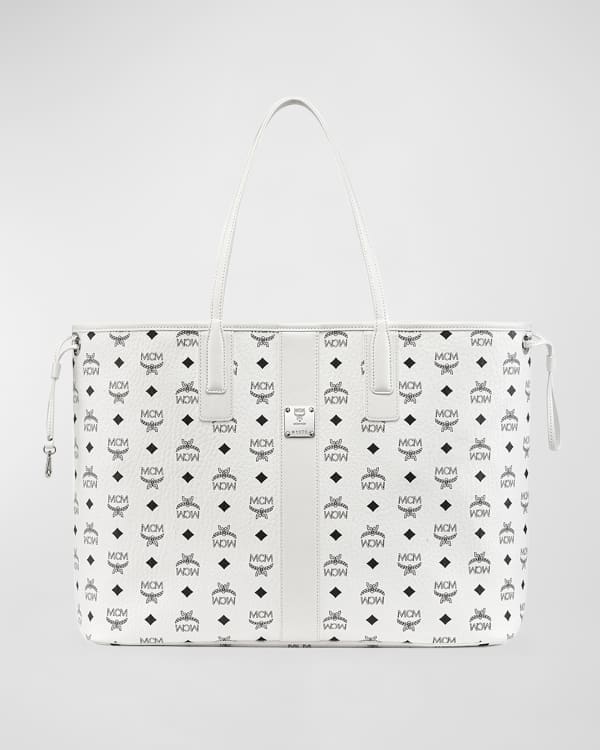 MCM Munchen Small Visetos Monogram Tote Bag Neiman Marcus