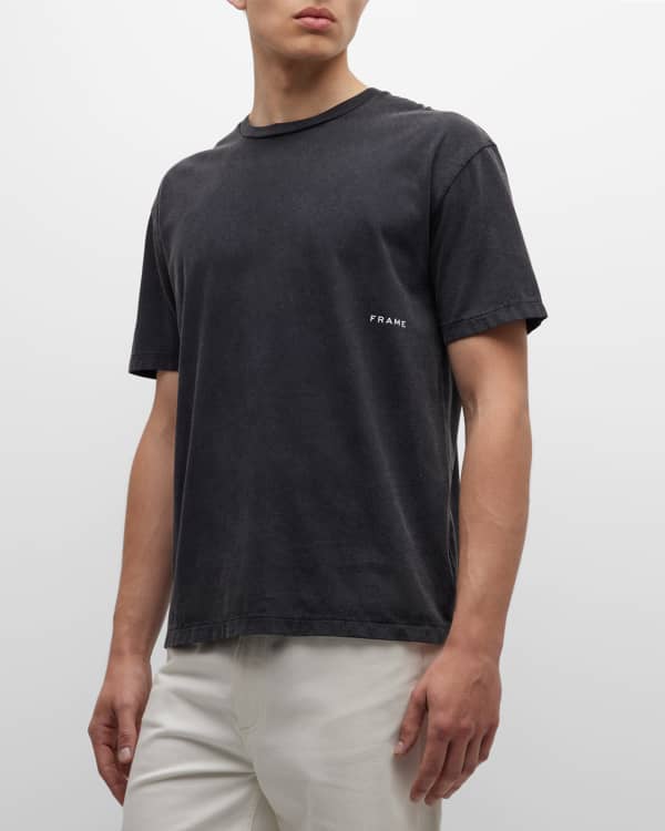 Soft-Washed Slub-Knit Curved-Hem T-Shirt for Men