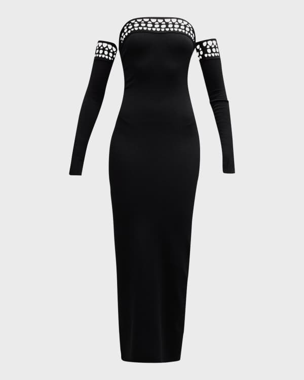 Versace Medusa Rib Midi Dress