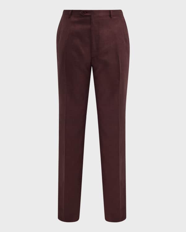 Zanella Men's Parker Wool Dress Pants Neiman Marcus