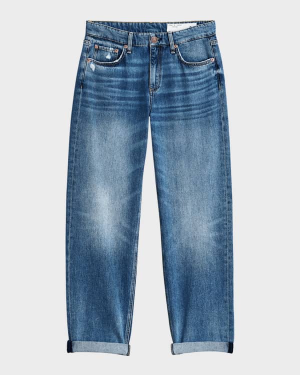 High-Waisted Slouchy Taper Ankle Jeans for Women