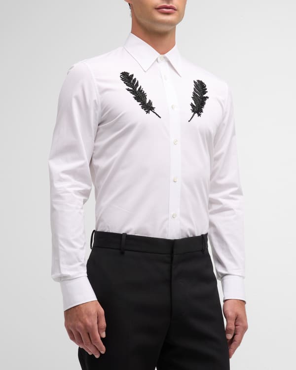 Alexander McQueen Men's Printed Harness Sport Shirt | Neiman Marcus