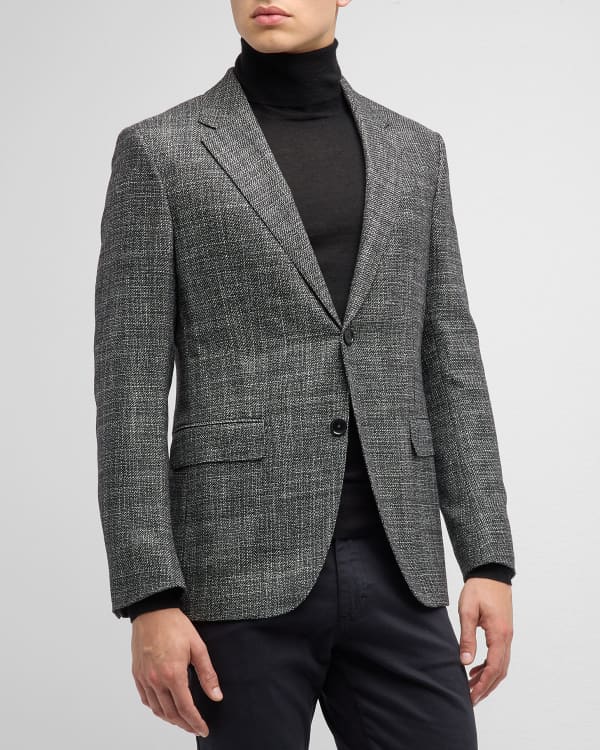 ZEGNA Men's Houndstooth Silk-Blend Sport Jacket | Neiman Marcus