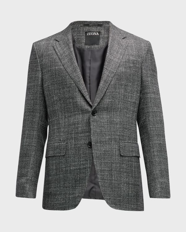 ZEGNA Men's Houndstooth Silk-Blend Sport Jacket | Neiman Marcus