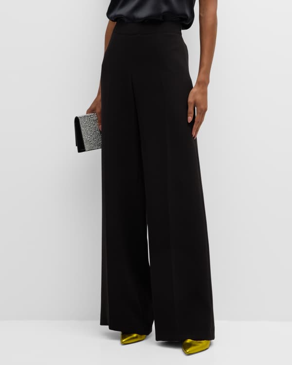 MONOT Double-Pleated Wide-Leg Pants | Neiman Marcus