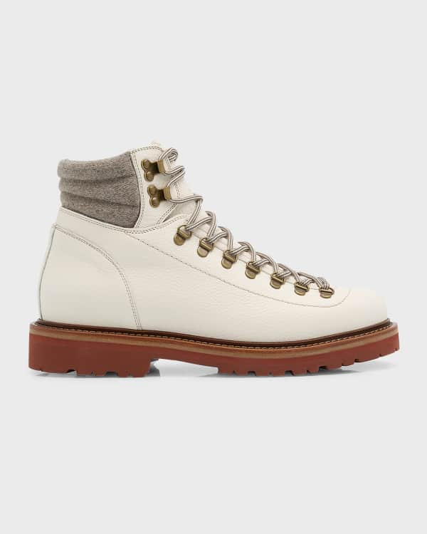 Brunello Cucinelli Men's Suede Hiker Boots | Neiman Marcus