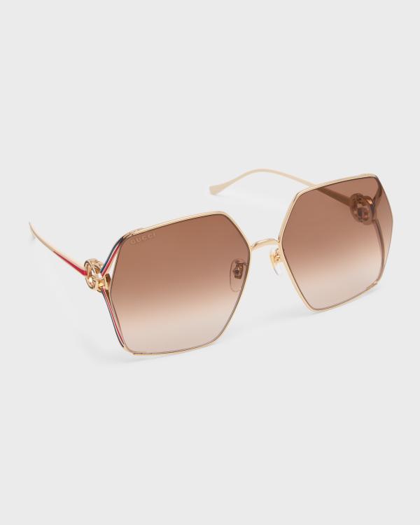 Gucci Rimless Square Metal Sunglasses | Neiman Marcus