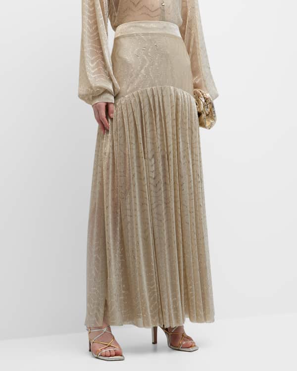 Katz sunburst pleated maxi skirt outlet