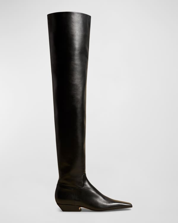 Gianvito Rossi Python Pointed Toe Tall Boots Neiman Marcus