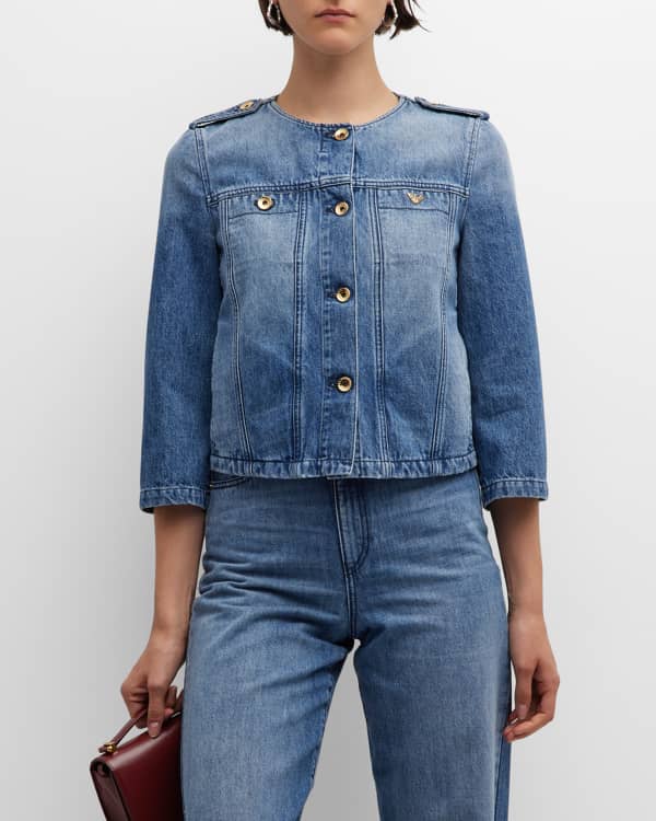 Neiman marcus jean jacket online
