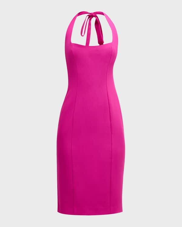 Black Halo Coralia Flutter Sleeve Cutout Crepe Midi Dress Neiman Marcus