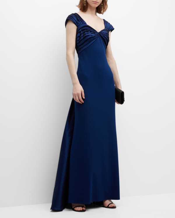 white christmas dresses Tadashi Shoji BSJ22037LQ Long Formal Plus Size Metallic Dress – The Dress  Outlet main image 1