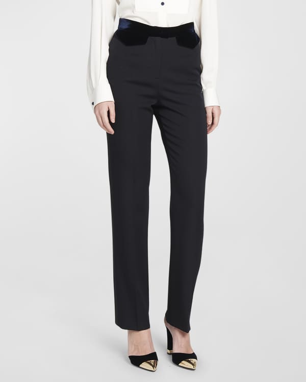 INTERIOR Nico Cuffed-Hem Suit Trousers - Bergdorf Goodman