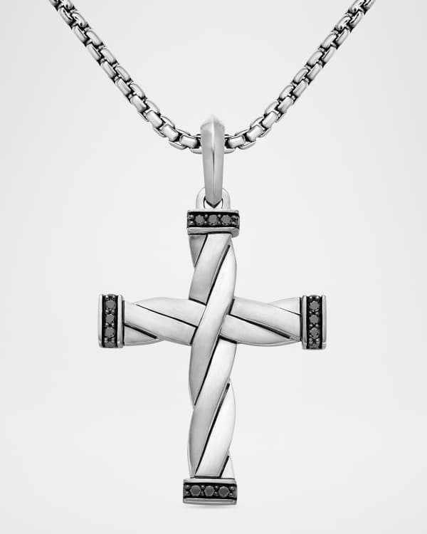 Men's St. Christopher Pendant in Silver, 34.5mm