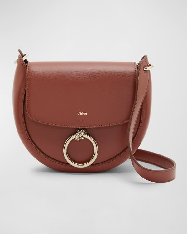 Chloe Tess Small Flap Canvas & Leather Crossbody Bag | Neiman Marcus