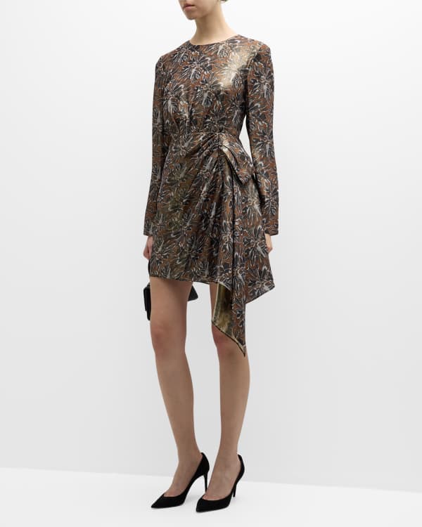Shoshanna Paladino Floral Brocade High Low Cocktail Dress Neiman