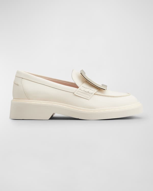 Gianvito Rossi leather penny loafers - White