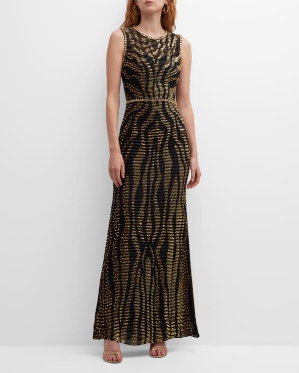 Jenny Packham Charming Embellished Gown w Cape Detail Neiman Marcus