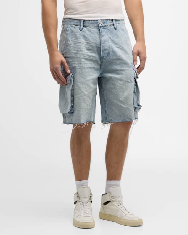 Balmain Men's Baggy Cuffed Cargo Shorts | Neiman Marcus
