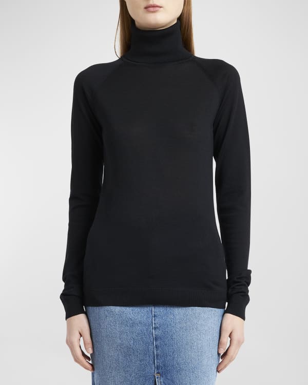 Ralph Lauren Collection Cashmere Turtleneck Sweater, Grey, Women's, Small, Sweaters Cashmere Sweaters