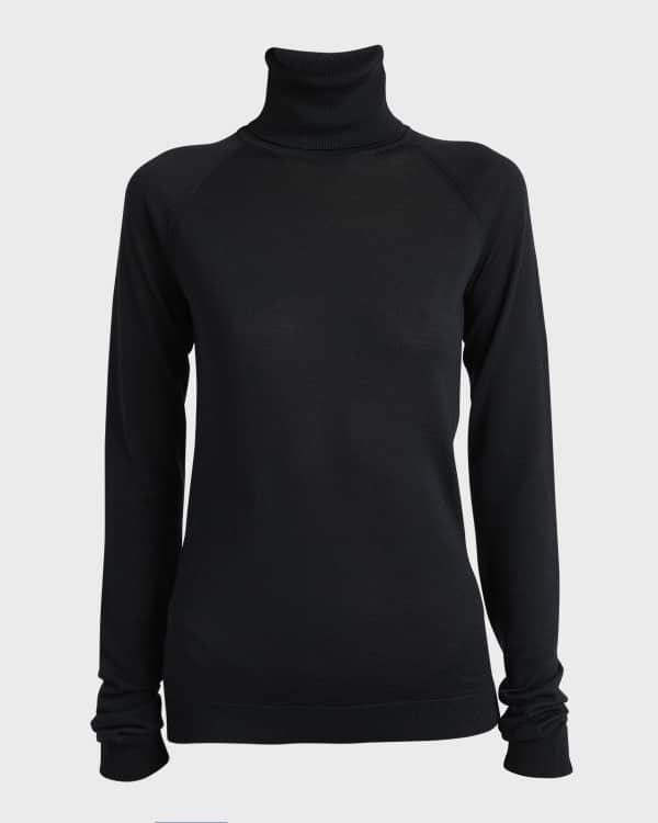 Ralph Lauren Collection Cashmere Turtleneck Sweater, Grey, Women's, Small, Sweaters Cashmere Sweaters