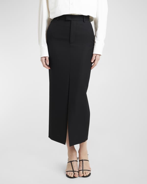 Women's Merino Wool Long Straight Skirt