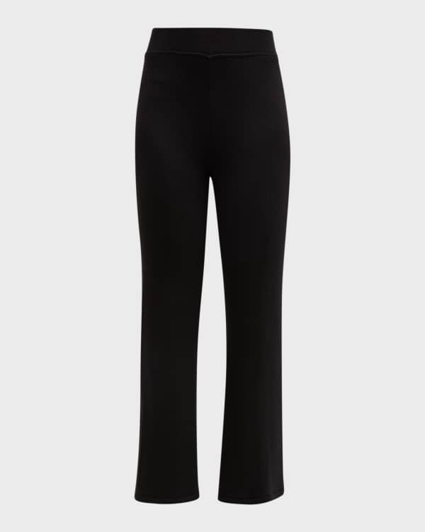 PAIGE Winona Stretch-jersey Flared Pants in Black