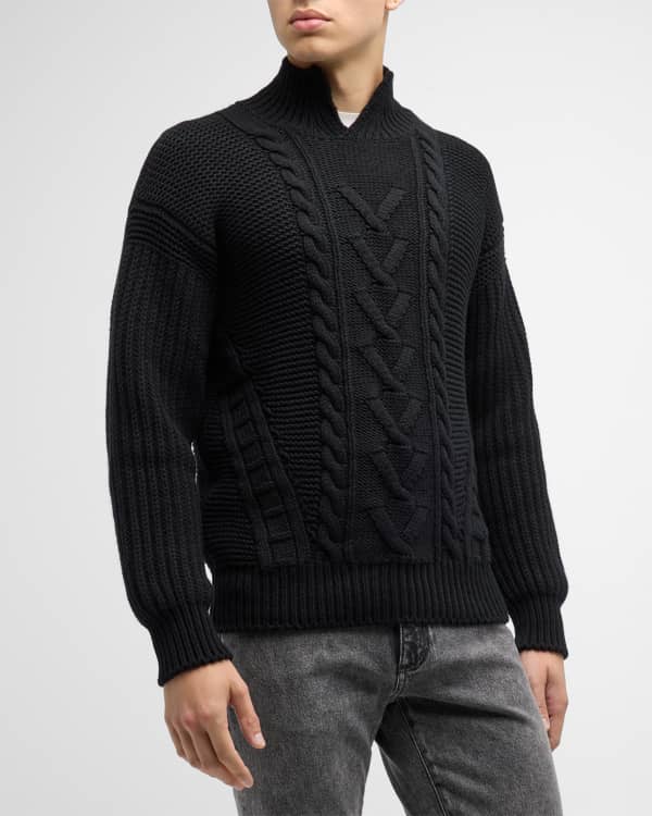 Vince Men's Plush Wool-Cashmere Turtleneck Sweater | Neiman Marcus