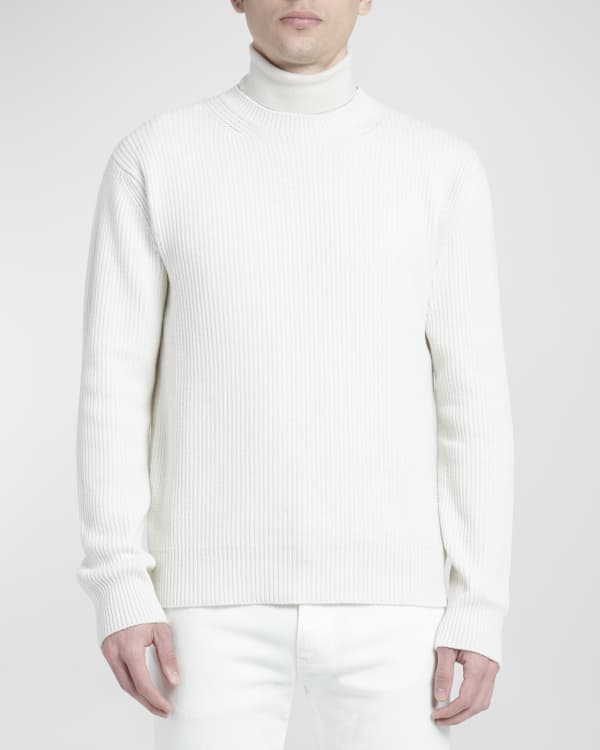 ZEGNA Men's Cashmere-Silk Turtleneck Sweater | Neiman Marcus