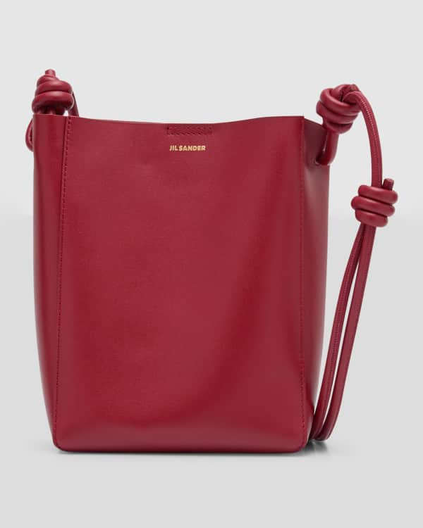 Mini Leather Tote Bag in Red - Jil Sander