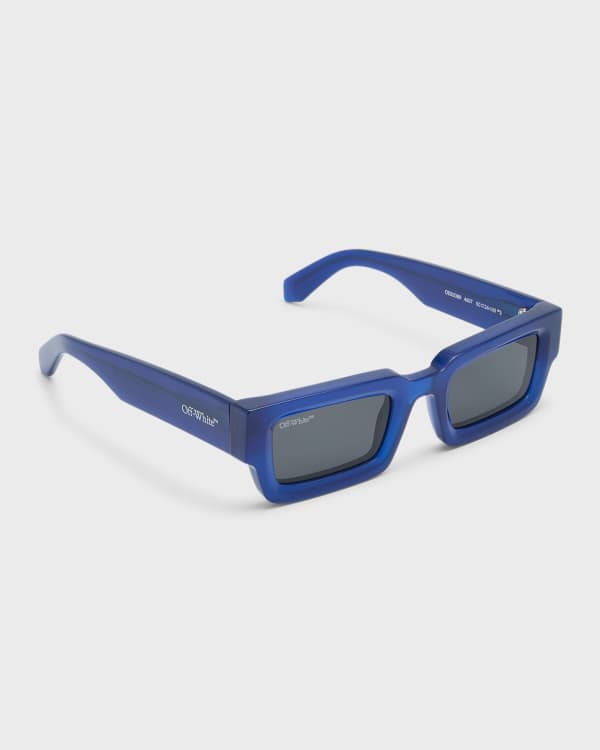 OFF-WHITE Virgil Rectangle-frame Sunglasses - Blue - Realry: A