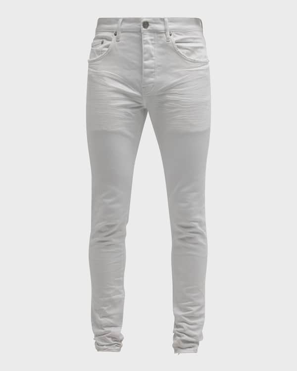 PURPLE Men's DroppedFit Distressed Jeans Neiman Marcus