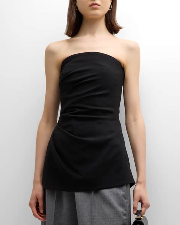 Giubba strapless velvet corset top in black - Max Mara