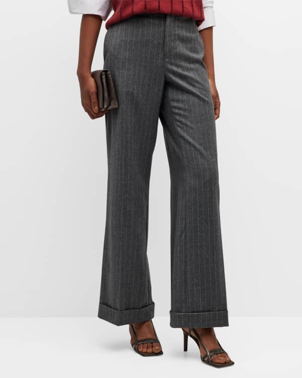 Barrie wide-leg wool-crepe pants