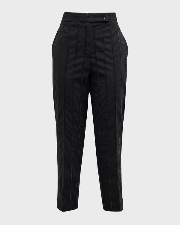 Akris punto Frankie Straight-Leg Cotton-Stretch Cropped Pants