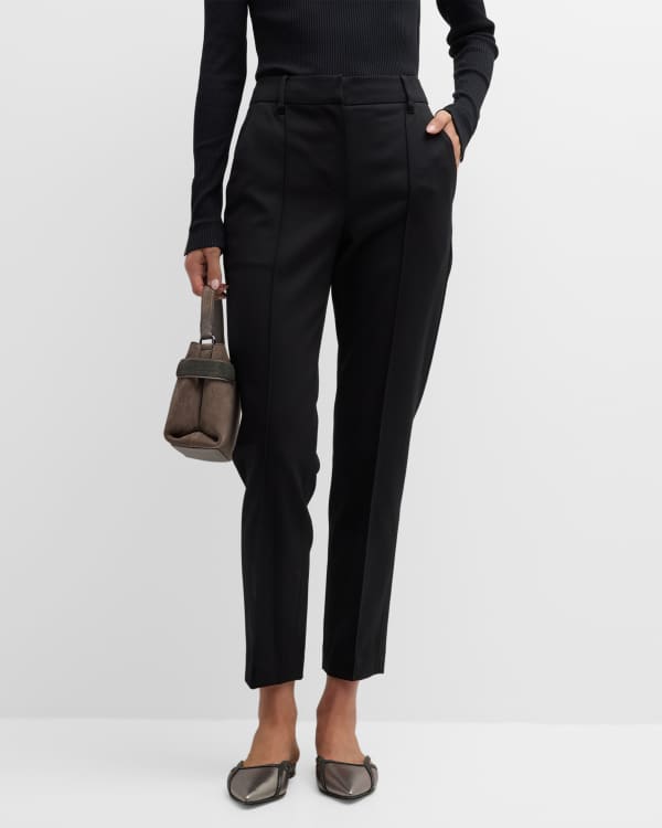 Leather 2024 cigarette pants