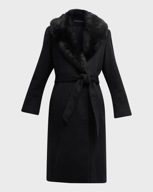 Badgley Mischka Pearl Reversible Faux Suede and Faux Shearling Coat Neiman Marcus
