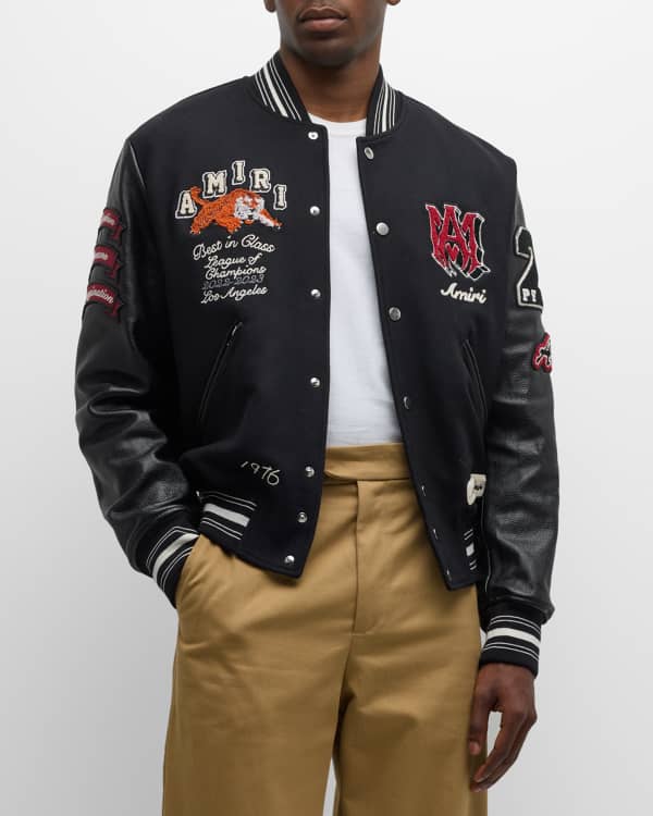 Just Cavalli Men's Chain Graphic Bomber Jacket | Neiman Marcus