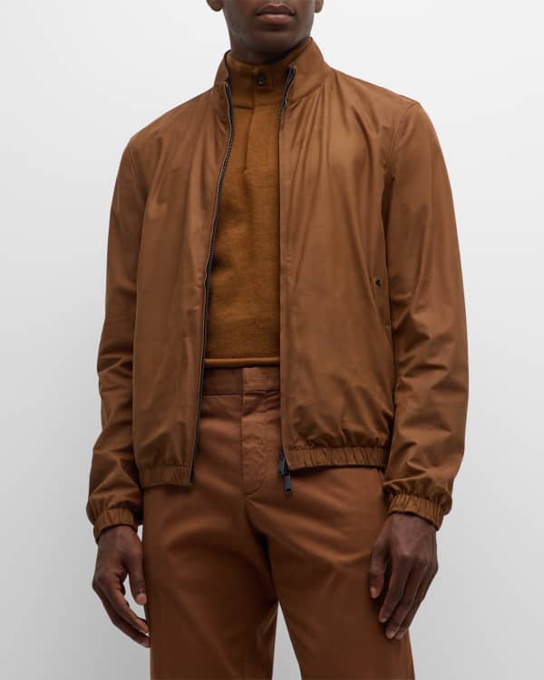 Louis Vuitton Cafe Racer Bomber Brown Leather Jacket - Sale