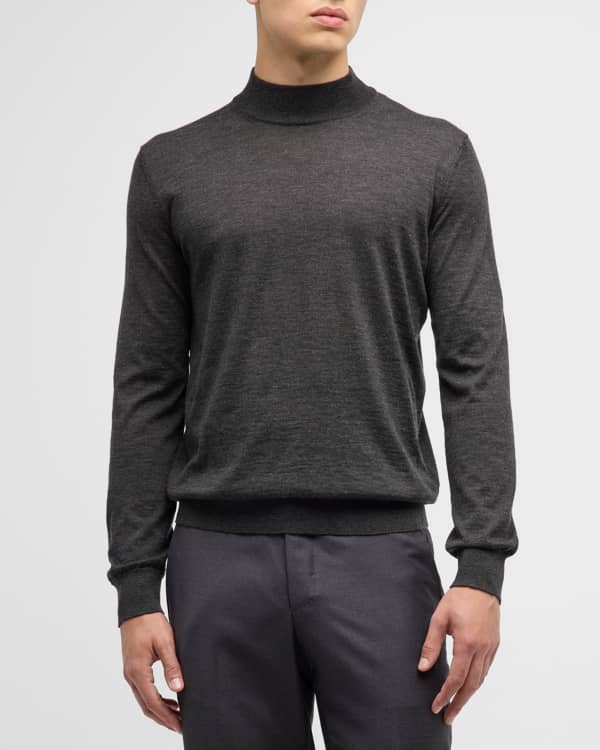 ZEGNA Men's Cashmere-Silk Turtleneck Sweater | Neiman Marcus
