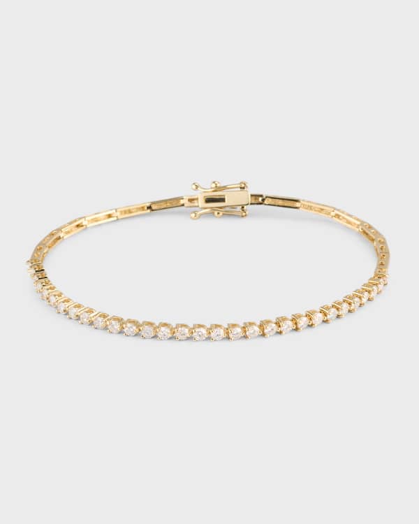 Stevie Wren 14k Gold Rainbow Ombre Kaleidoscope Tennis Bracelet