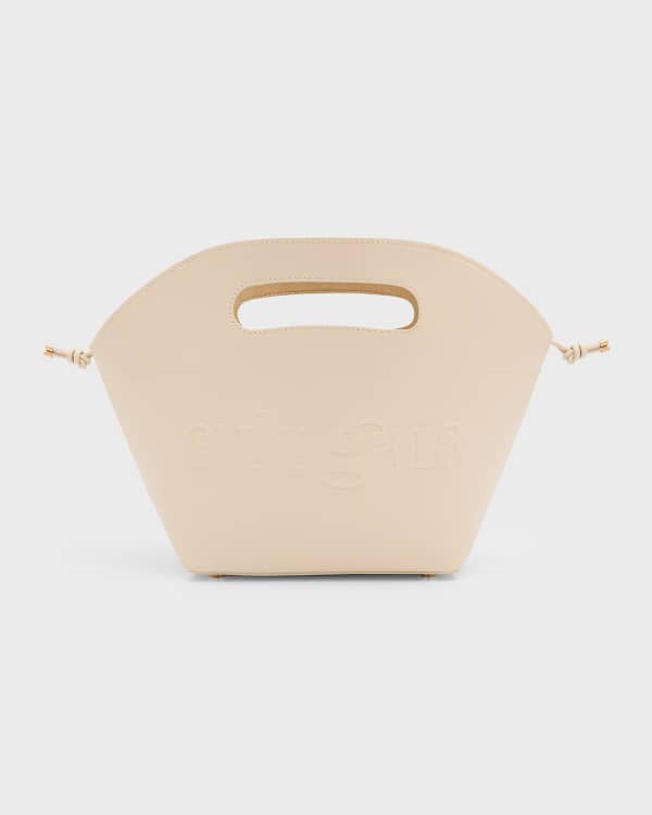 BY FAR Alfie Grained Leather Top Handle Bag | Neiman Marcus