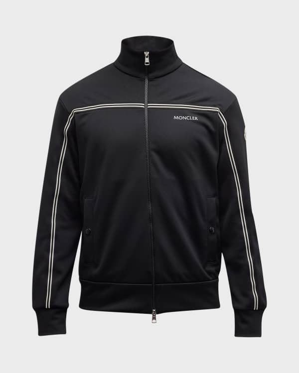 Dolce&Gabbana Men's Embossed Logo Track Jacket - Nero - Size 40