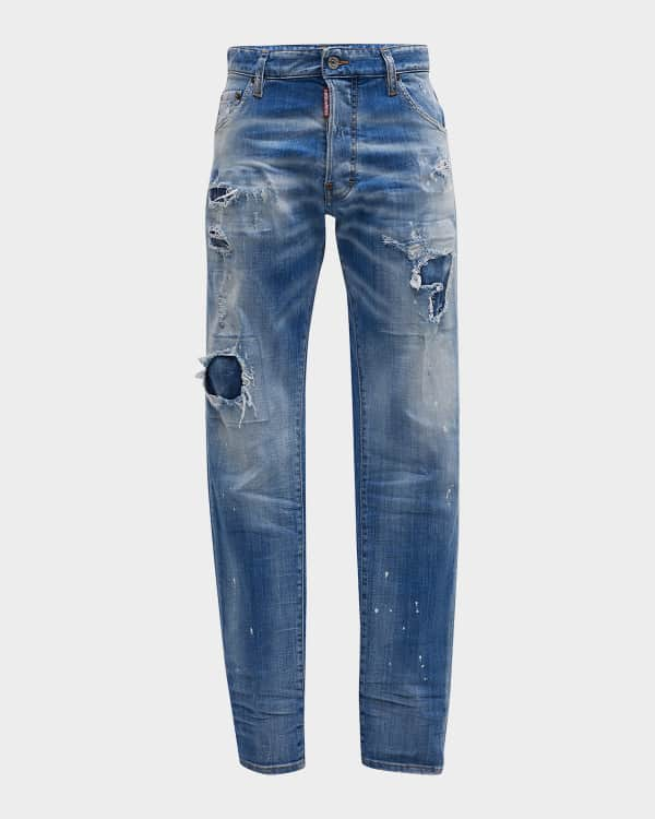 Dsquared2 Men's Acid-Washed Skater Jeans | Neiman Marcus