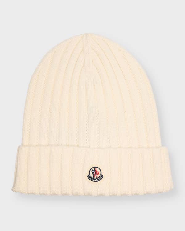 Valentino Garavani Logo Ribbed Cashmere Beanie | Neiman Marcus