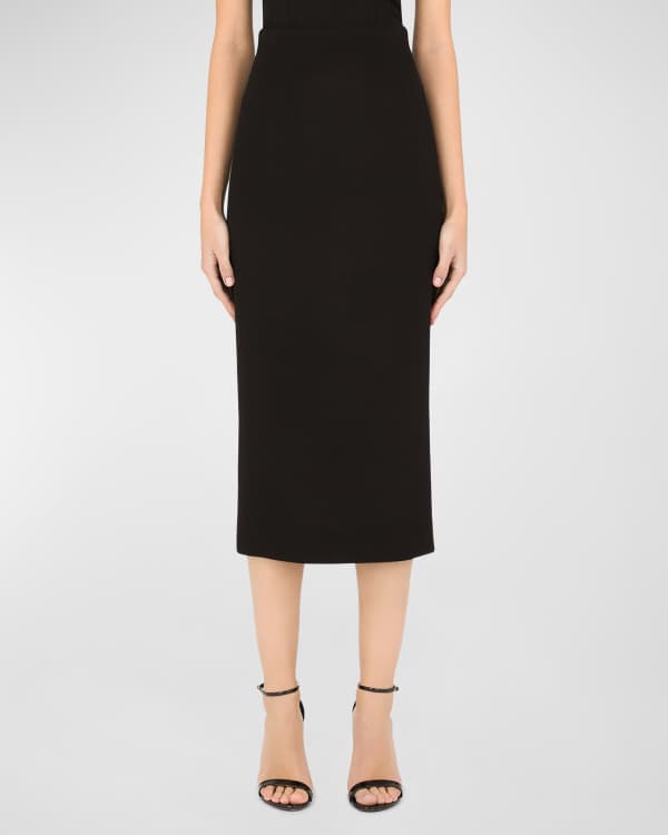 Dolce&Gabbana Logo Band Midi Pencil Skirt