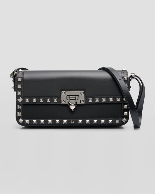 Valentino Garavani Rockstud-embellished shoulder bag - Black