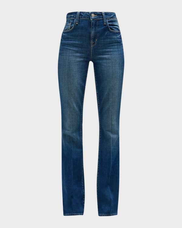 Side Slit Bootcut High Waist Jeans