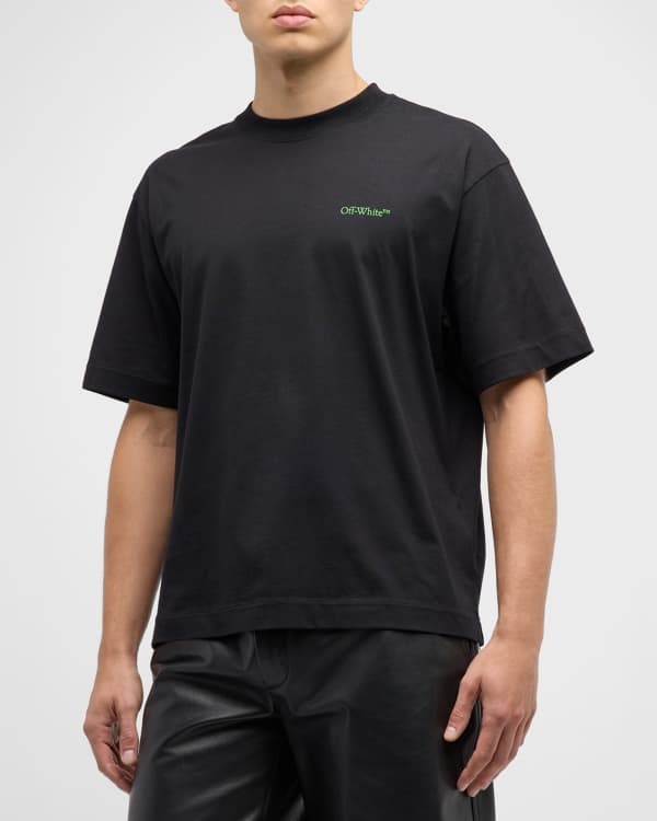 Alexander McQueen Men's Logo-Tape Crew T-Shirt | Neiman Marcus