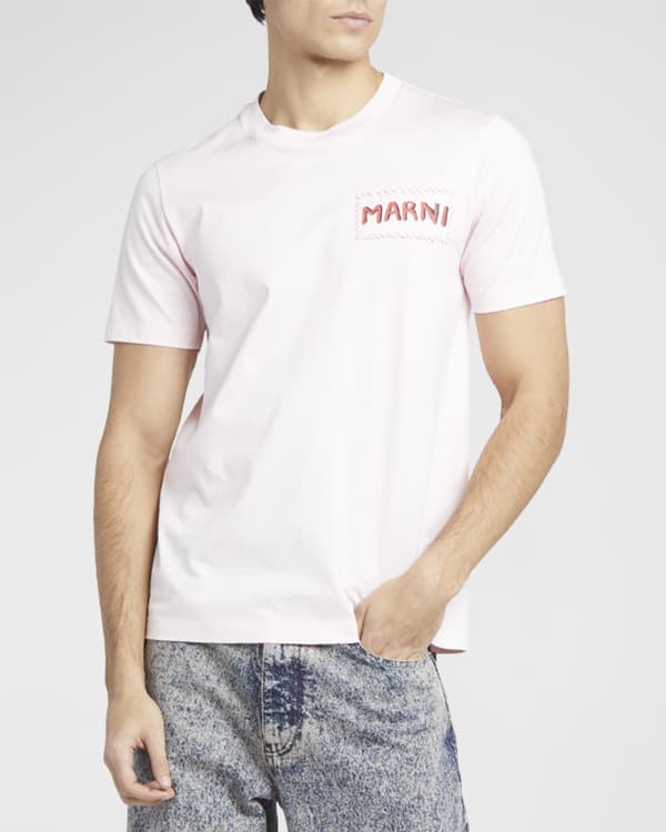 Amiri Men's Logo Flocked Hockey Skater T-Shirt | Neiman Marcus